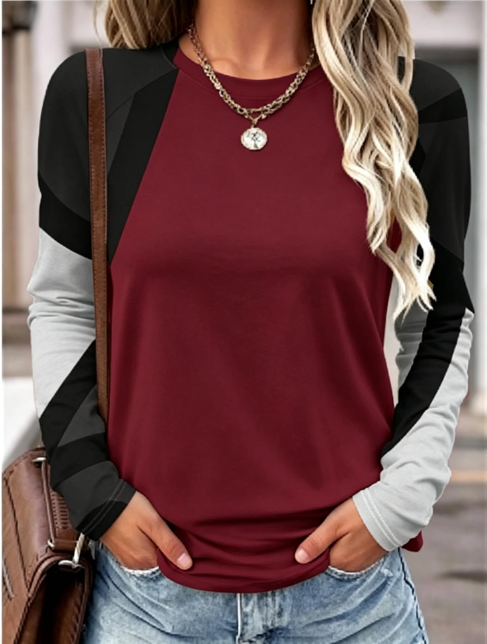2026 Dames T-shirt met lange m - Blouses recensie en prijs