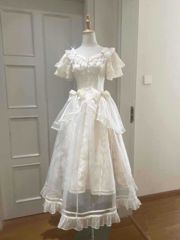 Bosstijl Zoete Vintage Boog On - French Vintage Floral Midi Dress recensie en prijs