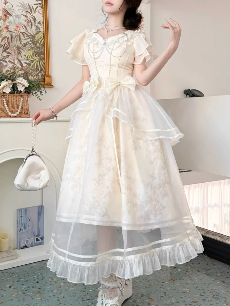 Bosstijl Zoete Vintage Boog On - French Vintage Floral Midi Dress recensie en prijs