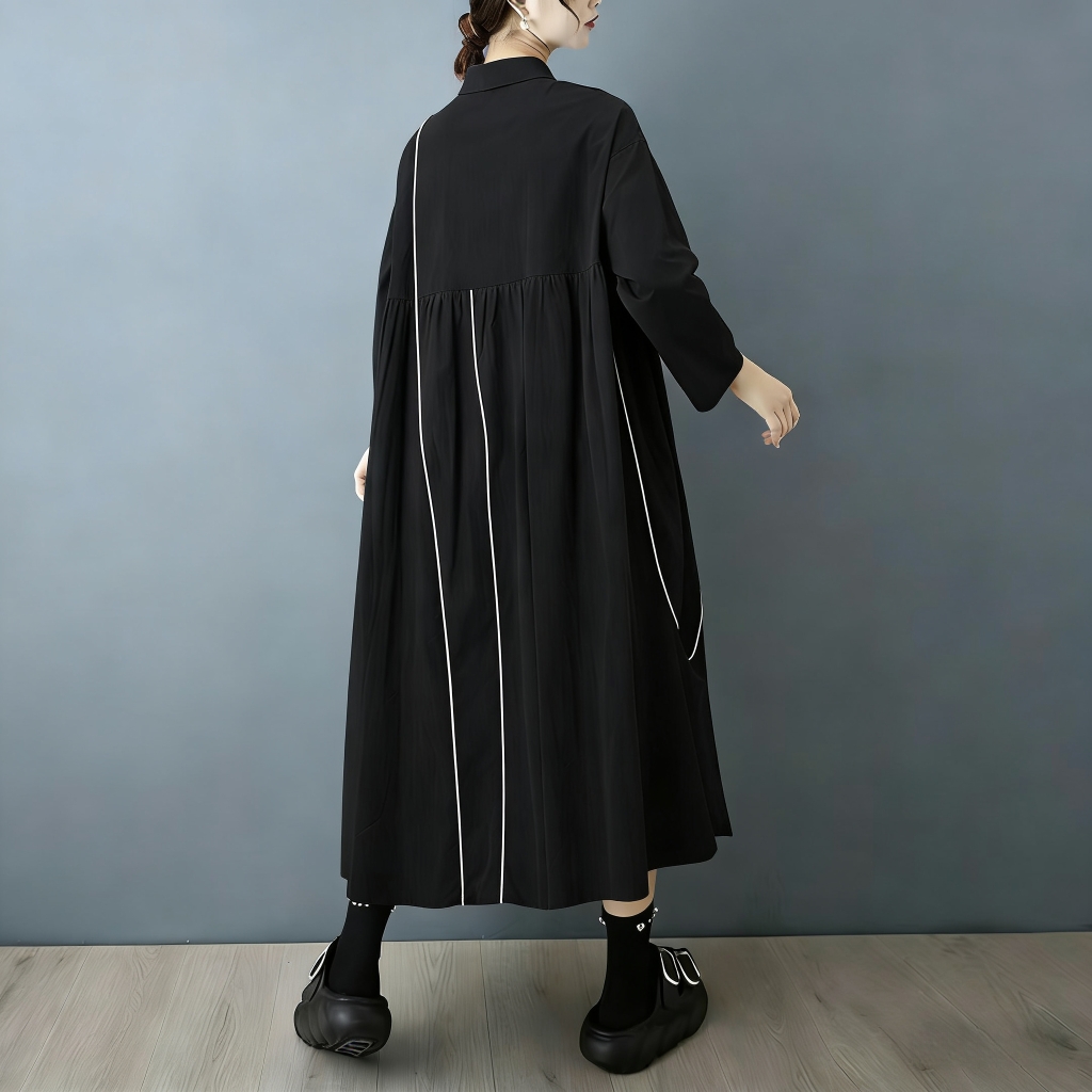 SuperAen lente- en herfstcolle - Korean Style A Line Shirt Dress recensie en prijs