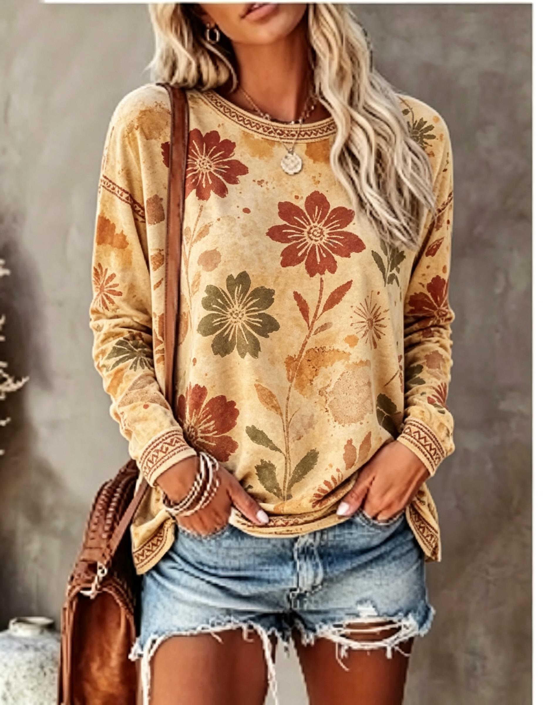 Dames T-shirt met ronde hals e - Blouses recensie en prijs