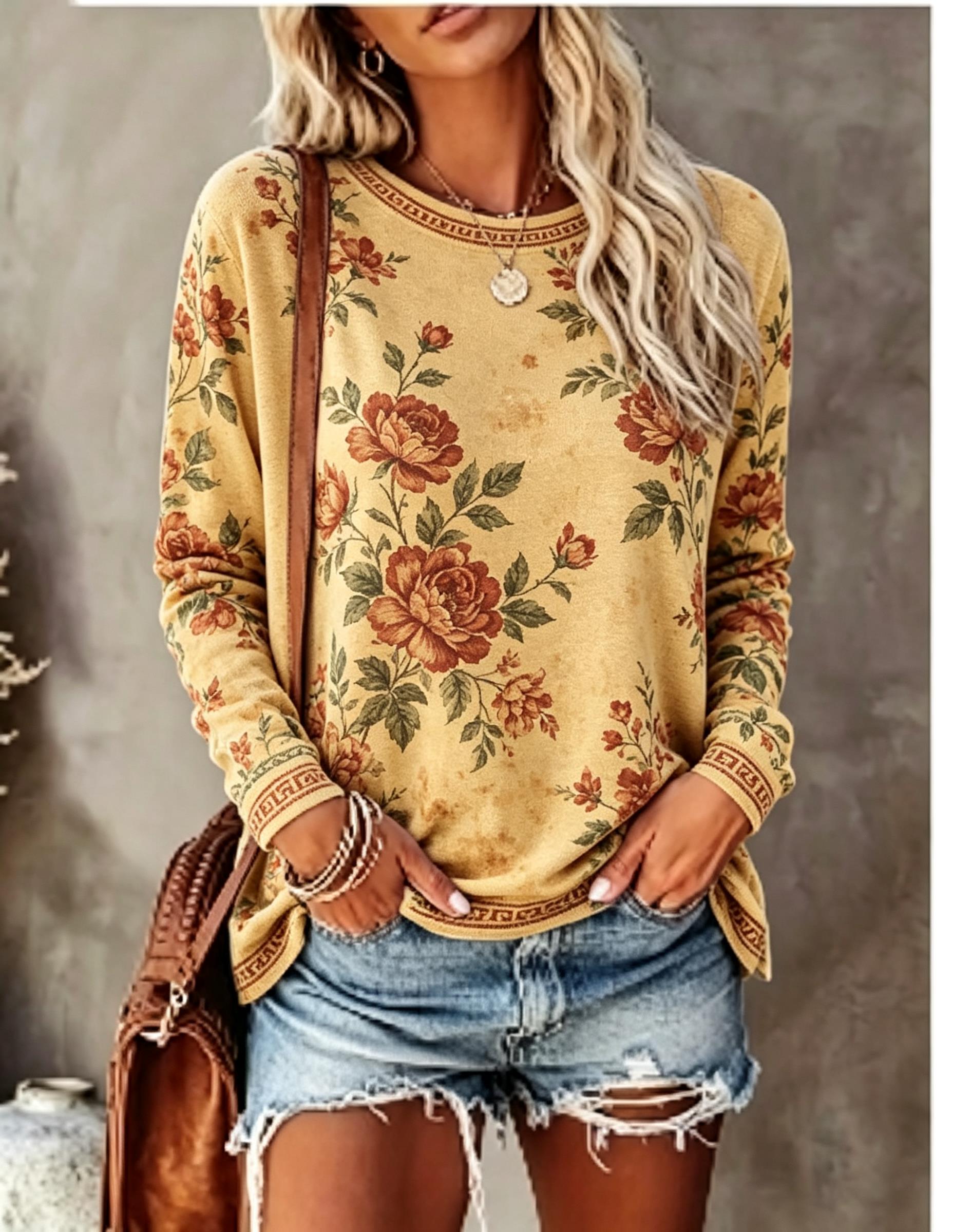 Dames T-shirt met ronde hals e - Blouses recensie en prijs